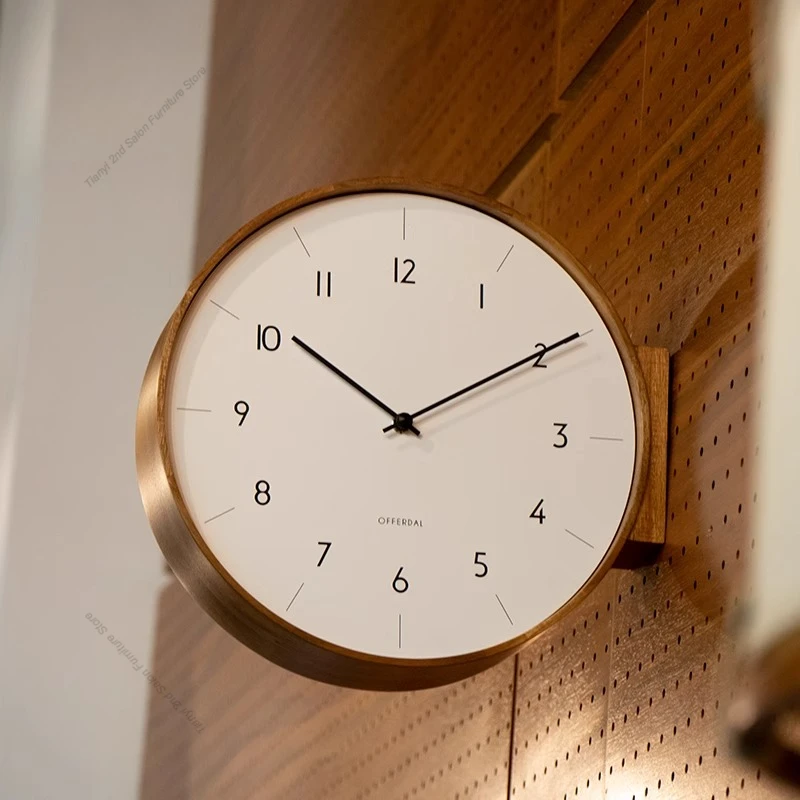 Japanese Luxury Lifestyle - Horloge murale double face en bois