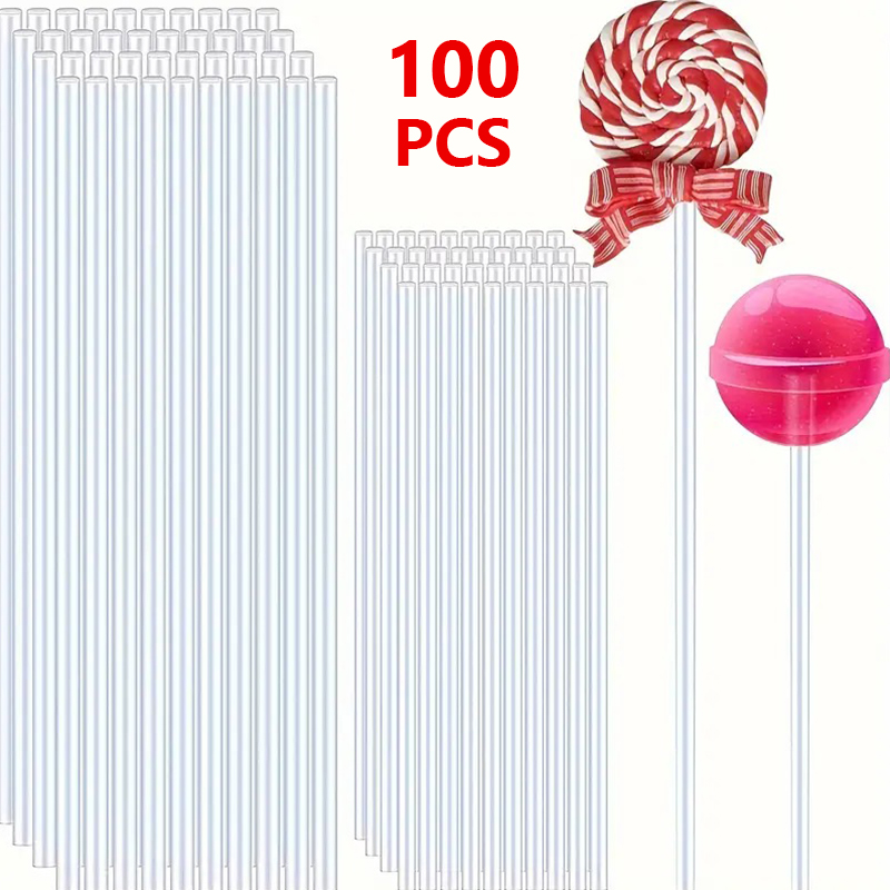 Japanese Snacks - 100 bâtonnets transparents réutilisables en acrylique