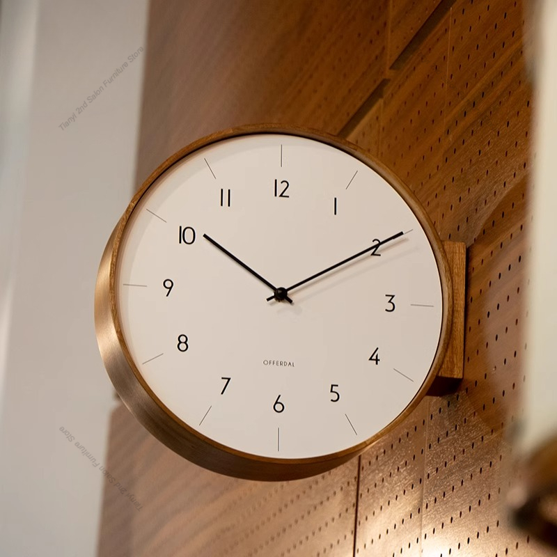 Japanese Luxury Lifestyle - Horloge murale double face en bois