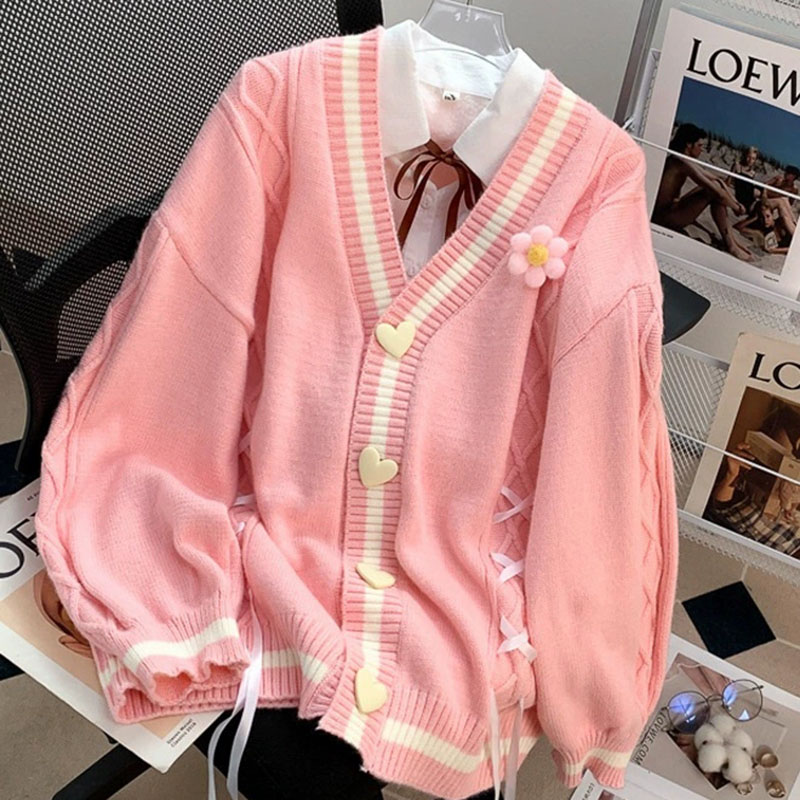 Cardigan tricoté à fleurs de S - Japanese Snacks avis et prix