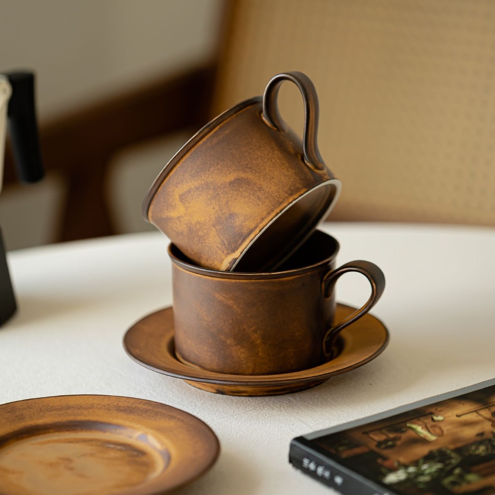 Ensemble tasse et assiette rét - Japanese Pottery avis et prix